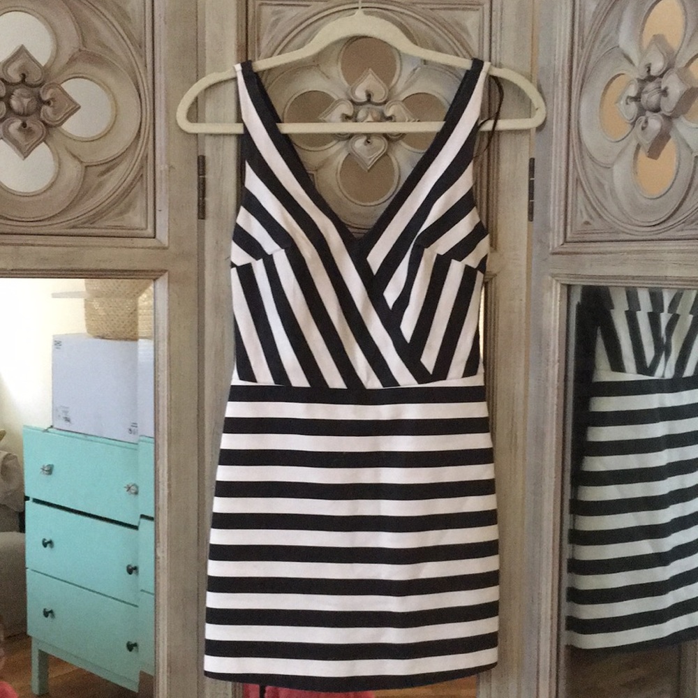 Zara striped romper dress